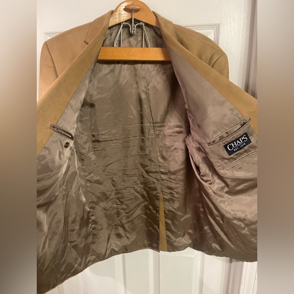 Chaps Tan Sport Coat with Notched Lapels - Picture 10 of 15